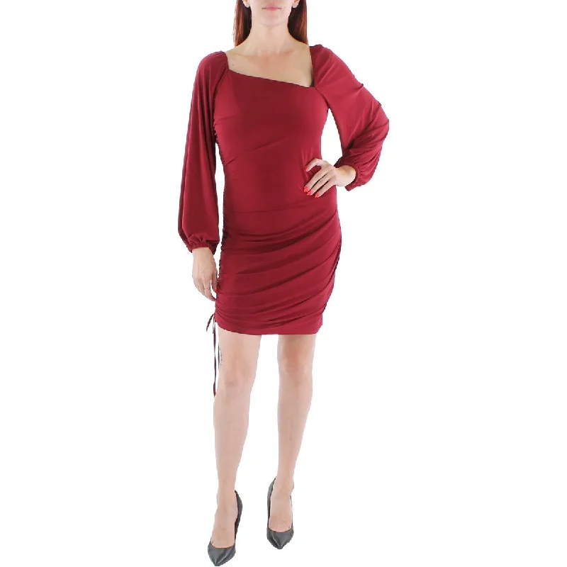 Mega Deal BCBGeneration Womens Ruched Knee Bodycon Dress