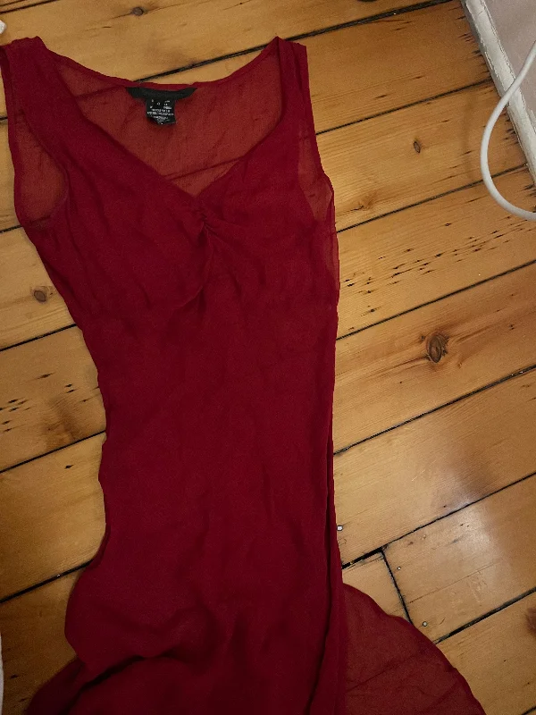 Reduced Prices Guess Sheer Red Slip Dress
