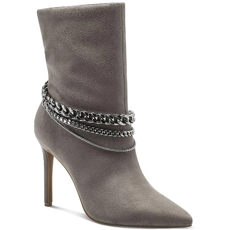 INC Womens Reanna Suede Heels Mid-Calf Boots