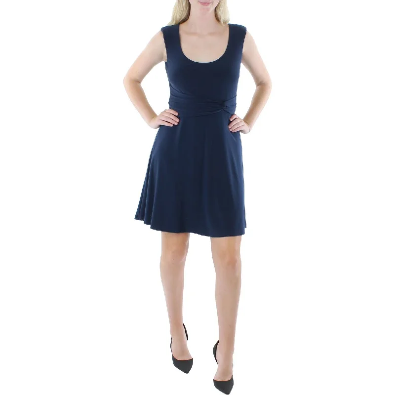 Sale Event Lauren Ralph Lauren Womens Scoopneck Knee-Length Fit & Flare Dress