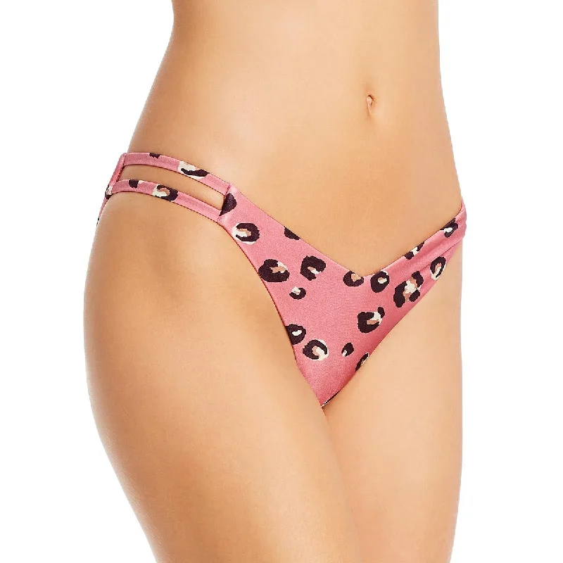 Price Drop Red Carter Womens Alina Cut-Out Leopard Swim Bottom Separates