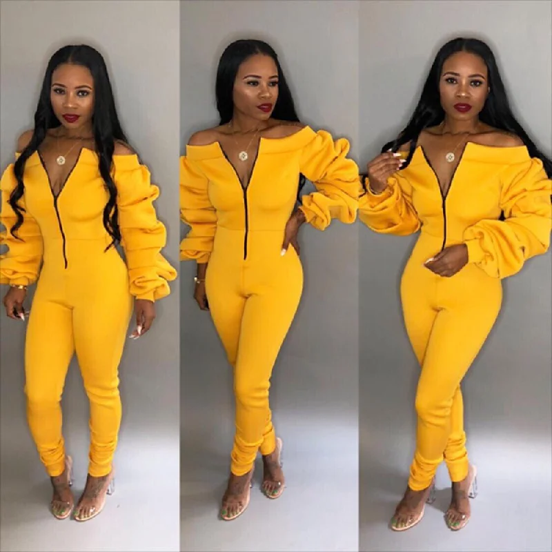 yellow jumpsuit