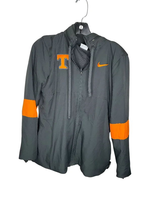 Savings Event Athletic Jacket By Nike In Grey, Size: M