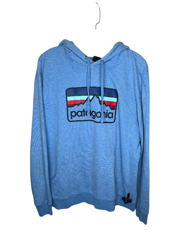 Price Fest Athletic Sweatshirt Hoodie By Patagonia In Blue, Size: L