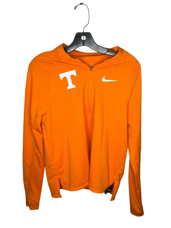 Discount Days Athletic Top Long Sleeve Collar By Nike In Orange, Size: M