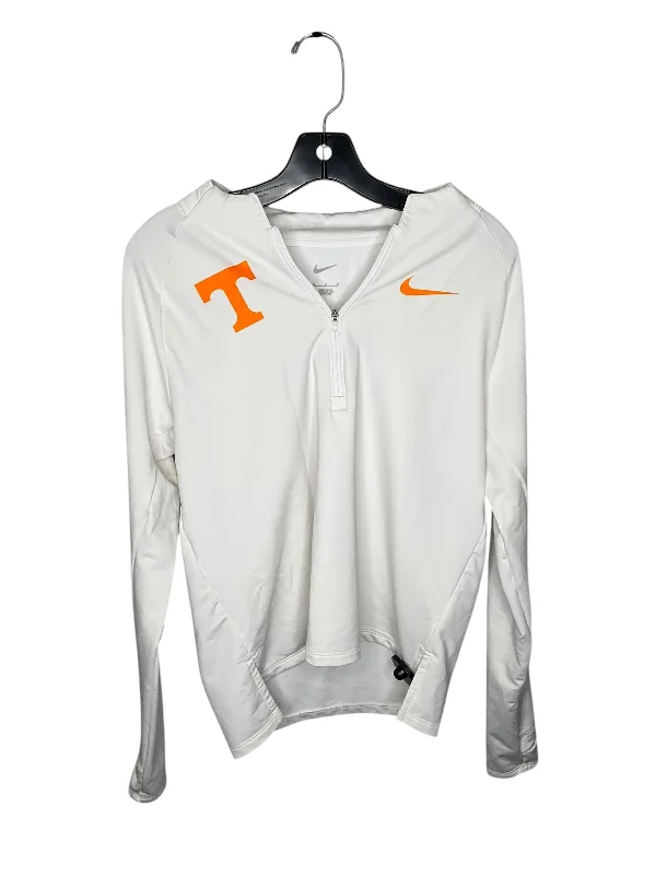 Savings Alert Athletic Top Long Sleeve Collar By Nike In White, Size: M