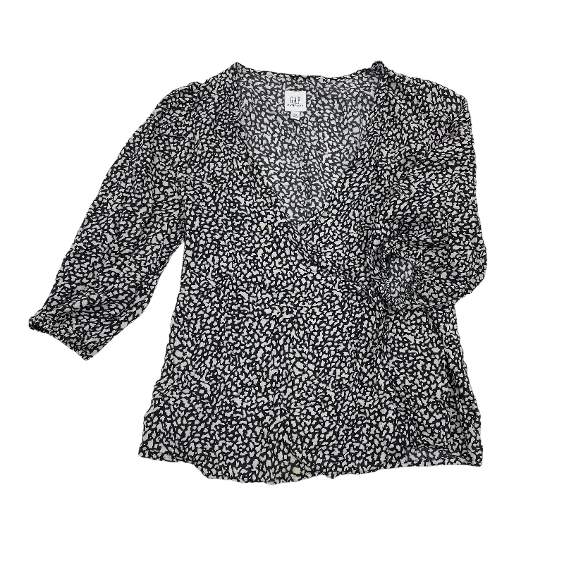 New Markdowns BLACK & WHITE MAT TOP LS by GAP Size:XS