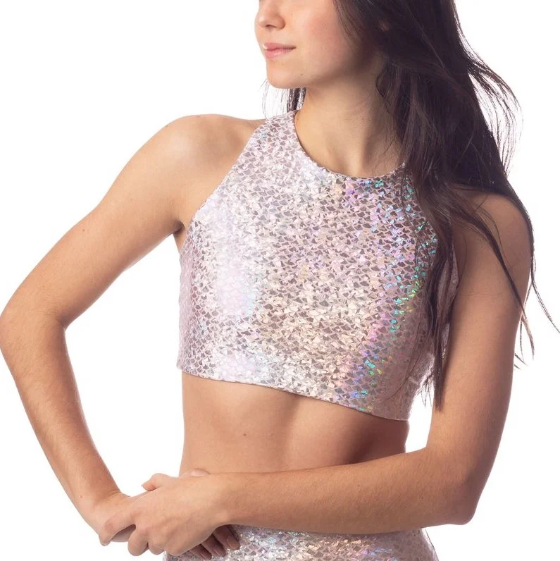 Low Prices Pink Mermaid Crop Top