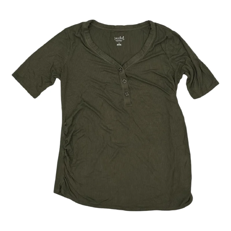 Incredible Offers GREEN MAT TOP SS by ISABEL MATERNITY Size:M