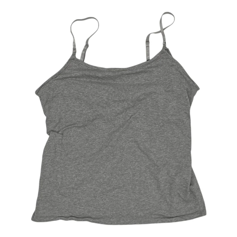 Markdowns Mat Tank Top By Motherhood In Grey, Size:Xl
