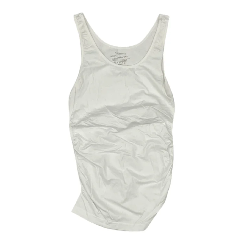 Stock Up and Save Mat Tank Top By Motherhood In White, Size:M