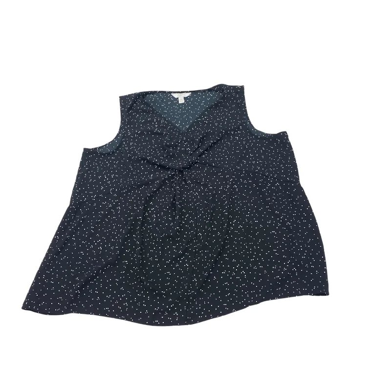 Grand Opening Sale Mat Top Sleeveless By A Glow In Black, Size:2X