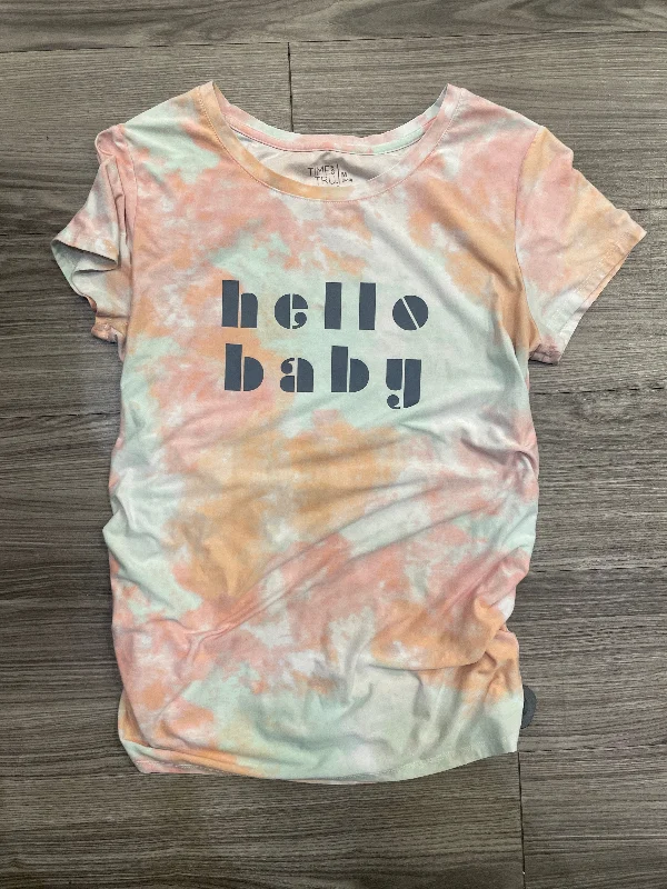 New Arrival Maternity Top Short Sleeve By Time And Tru, Size: M