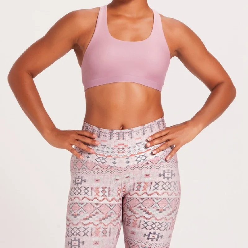 Discount Deals Crossed Sports Bra - Rose Petal
