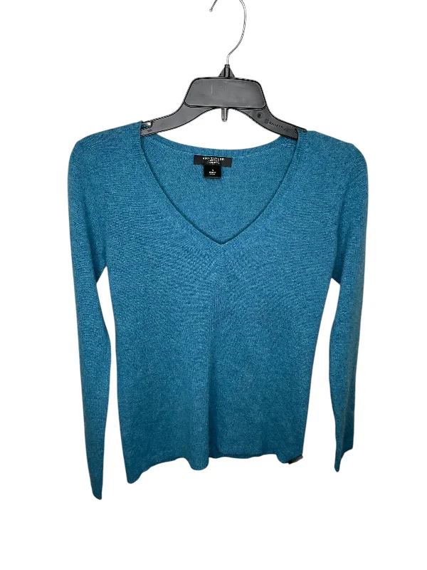 Clearance Sale Sweater Cashmere By Ann Taylor In Blue, Size: S