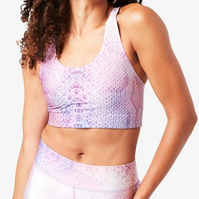 Shop and Save Pink Python Hi-Shine Sports Bra