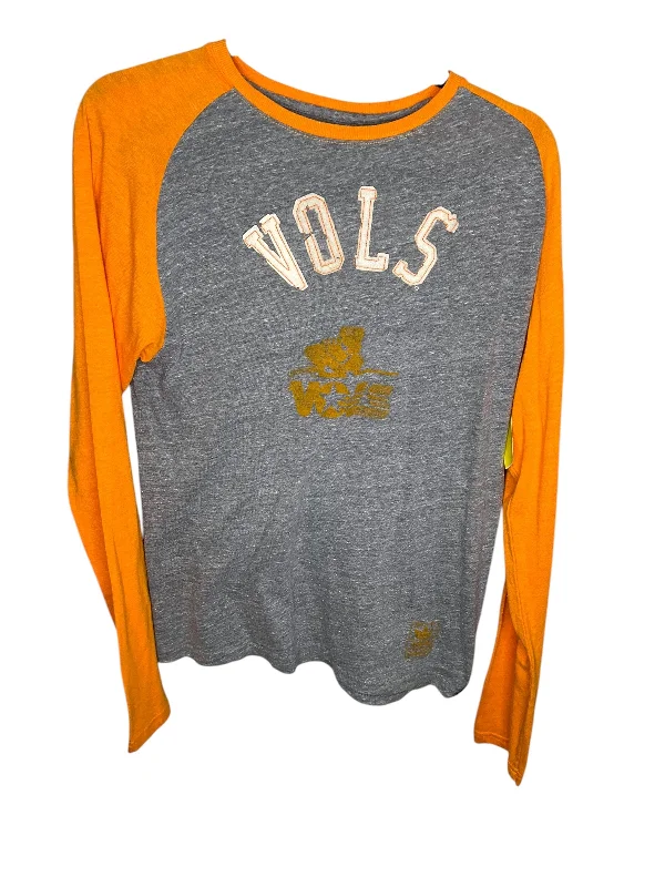 Savings Galore Top Long Sleeve By Adidas In Grey & Orange, Size: S