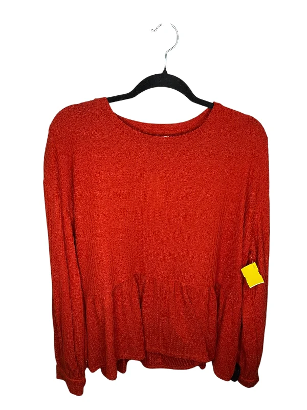 Seasonal Sale Top Long Sleeve By Crown And Ivy In Red, Size: Xl