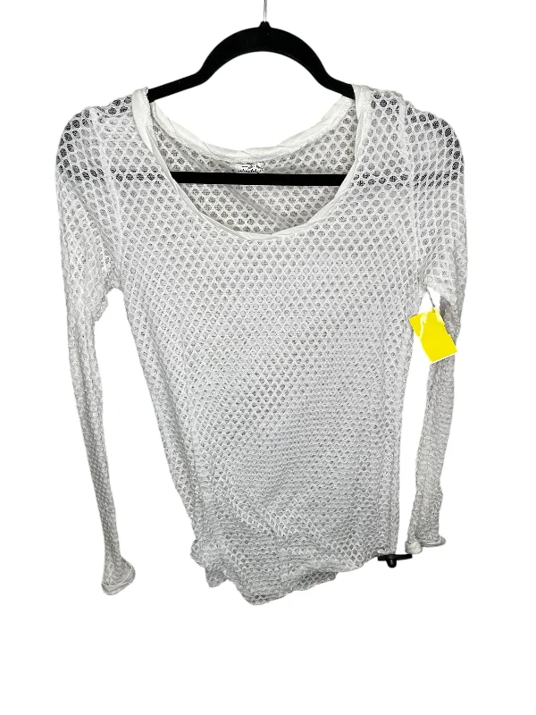Online Only Top Long Sleeve By Free People In White, Size: M