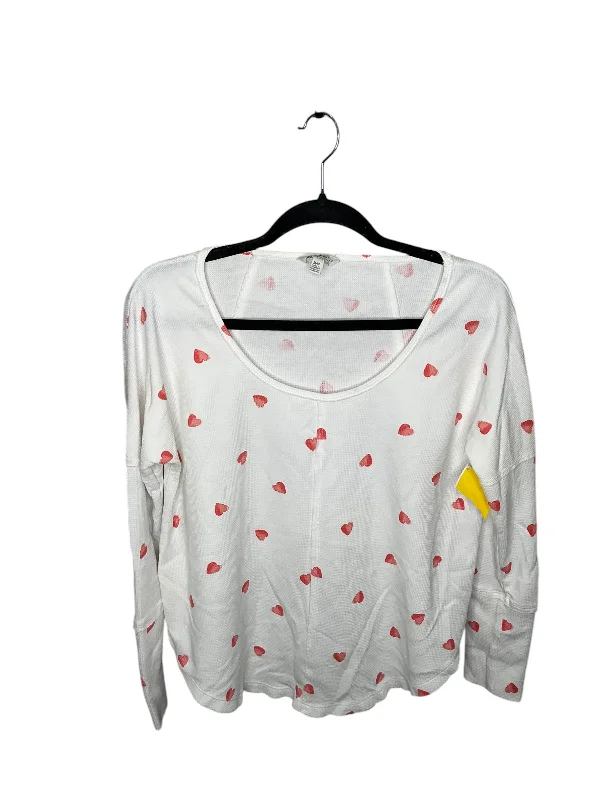 Price Slash Top Long Sleeve By Lucky Brand In White, Size: M