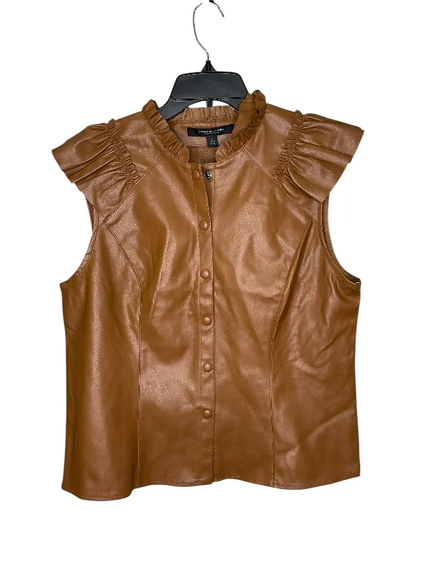 Clearance Event Top Sleeveless By Marc New York In Brown, Size: L