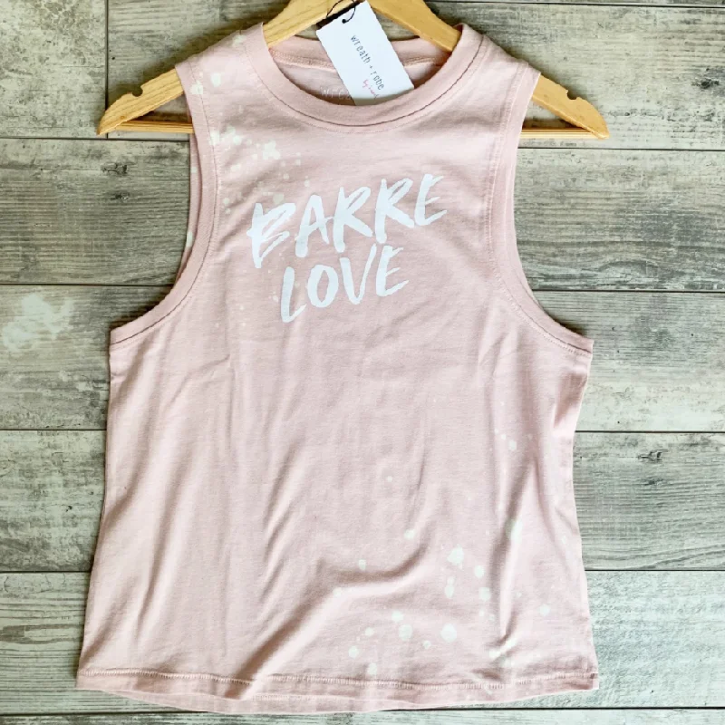 Price Break Barre Love Droplet Muscle Tank  - Faded Pink