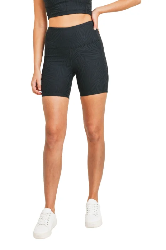 Doorbuster Deal Mono B Textured Zebra Bike Shorts APH8111