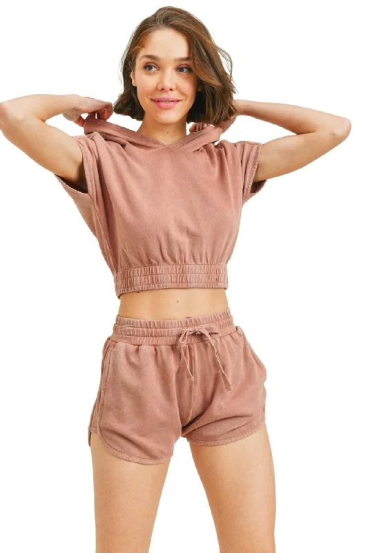Limited Edition Mono B Crop Top and Shorts Set KT-A042