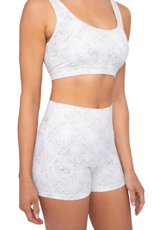 Seasonal Sale Mono B Geometric Diamond Grid Active Shorts APH-B0190