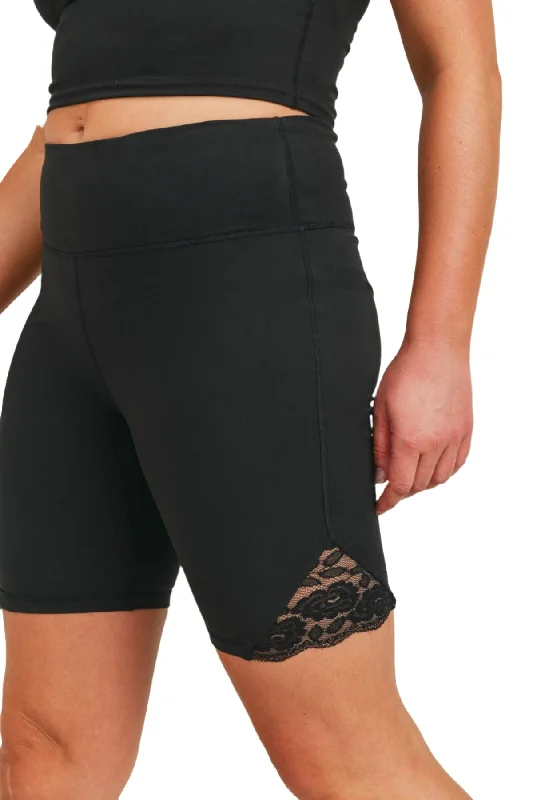 Clearance Sale Mono B lace inset high waist Biker Shorts  APH-A0416 and Plus