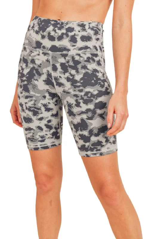 Holiday Sale Mono B Textured Spotted Jacquard High Waist Biker Shorts APH-A076 Plus