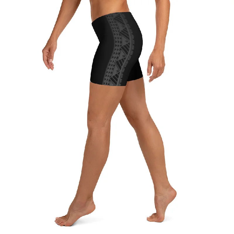 Huge Discounts Kuahiwi Maunakea Style Samoan Polynesian Tattoo Pattern Print Women's Crossfit / Athletic Shorts Huge Discounts Kuahiwi Maunakea Style Samoan Polynesian Tattoo Pattern Print Women's Crossfit / Athletic Shorts