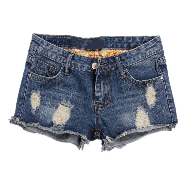 Overstock Torn Denim Shorts For Women