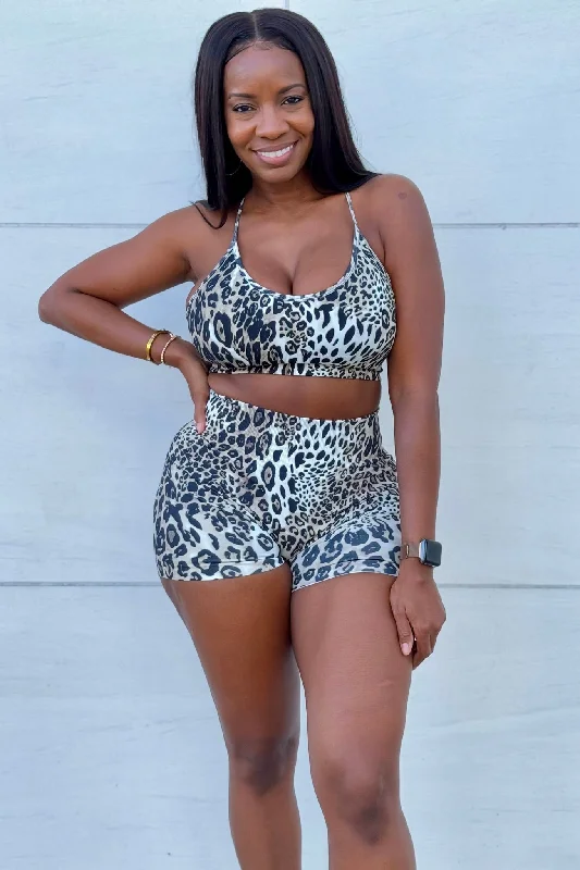 Discount Days WILD SIDE CHEETAH SHORTS SET