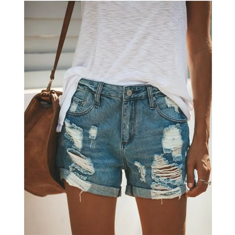 Act Now Women denim shorts ripped